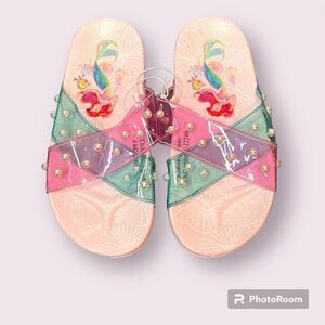 DISNEY Little Mermaid Toddler Slide Sandals *NEW*